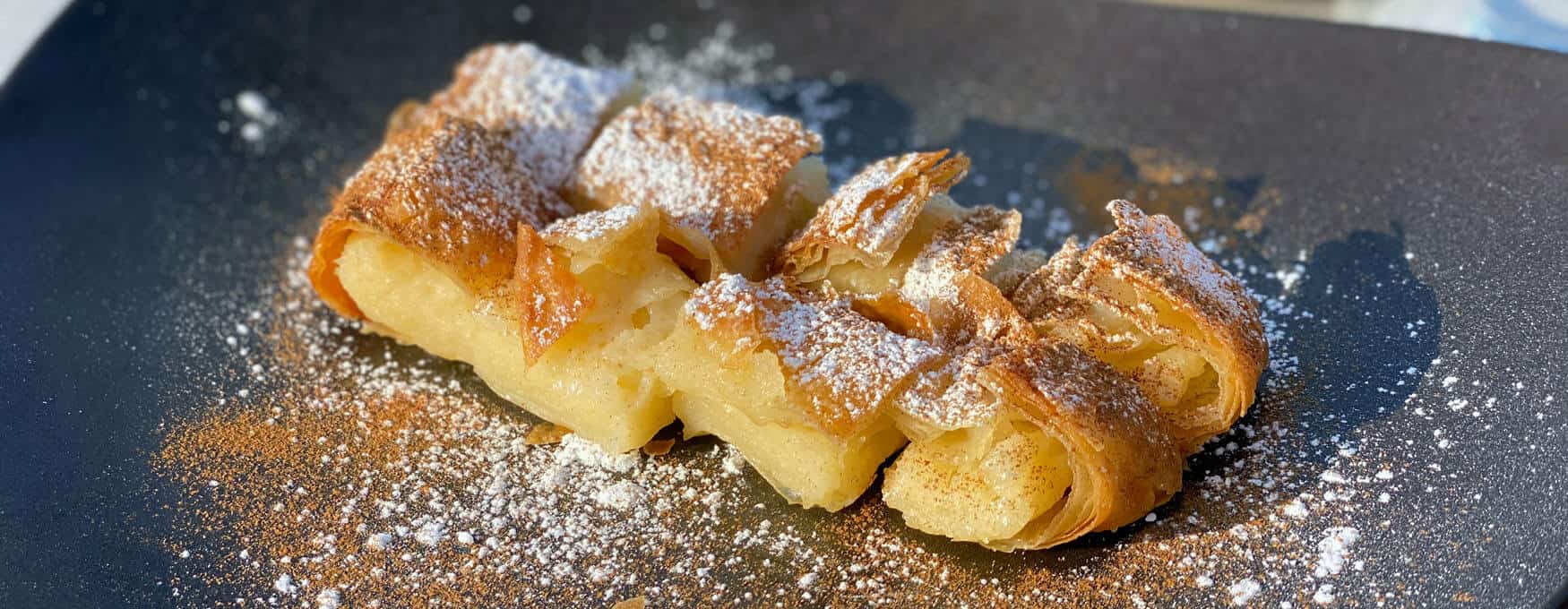 Bougatsa filo pastry; private gastronomi tour for Greek cuisine