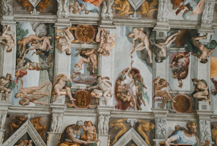 Michelangelo's painted ceiling in the Sistine Chapel, Vatican City