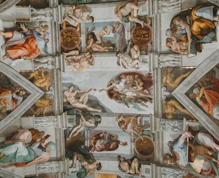 Michelangelo's ceiling frescoes in the Sistine Chapel, including the Creation of Adam — the unmissable highlight of a private Vatican Museums tour in Rome 
