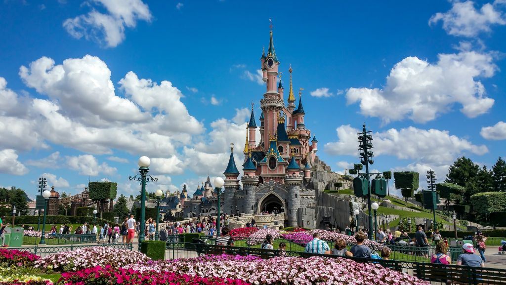 Disneyland Park's Sleeping Beauty Castle in Marne-la-Vallée near Paris