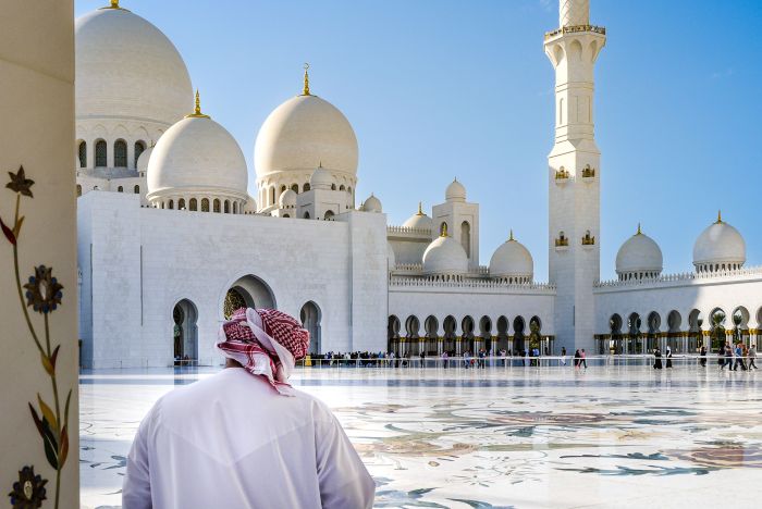 Sheikh Zayed Grand Mosque on a private Abu Dhabi day tour from Dubai