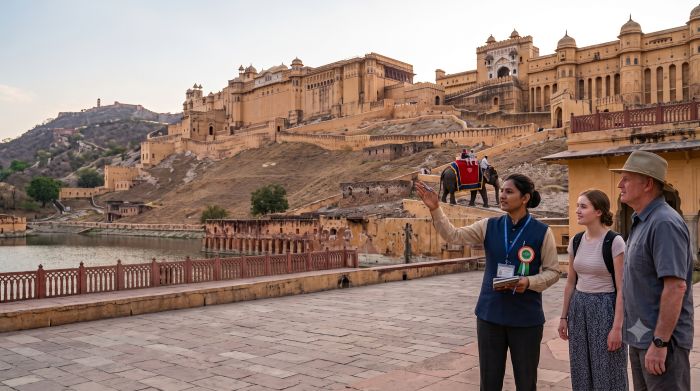 Amber Fort in Jaipur on a Golden Triangle private tour from Delhi