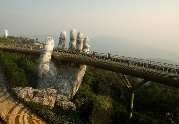 Hai Van Pass coastal road on the way from Da Nang to Hue
